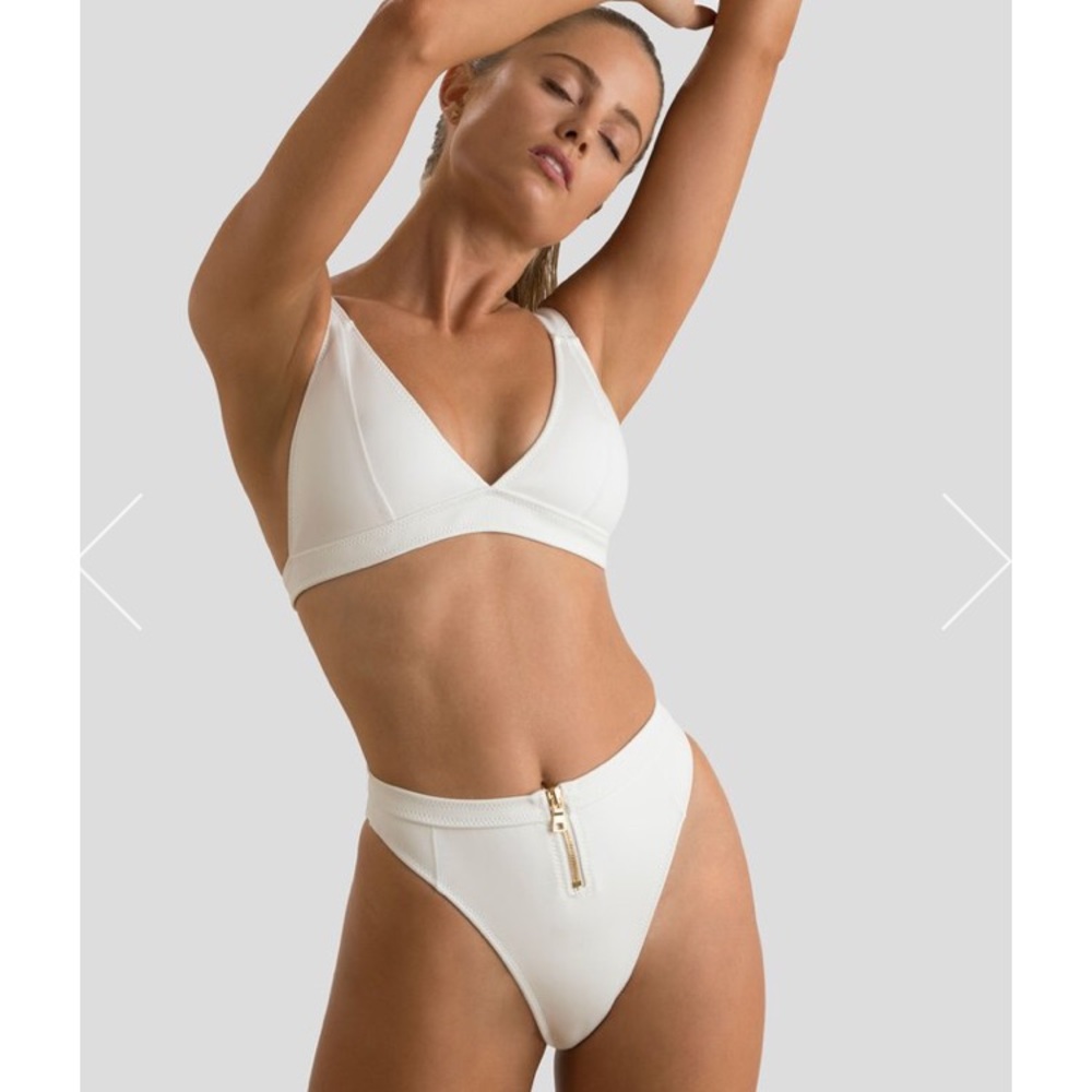 Gigi C Fiona Swimsuit Bikini Bottom White S